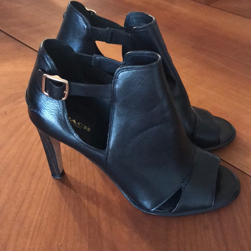 Coach open toe Heels
